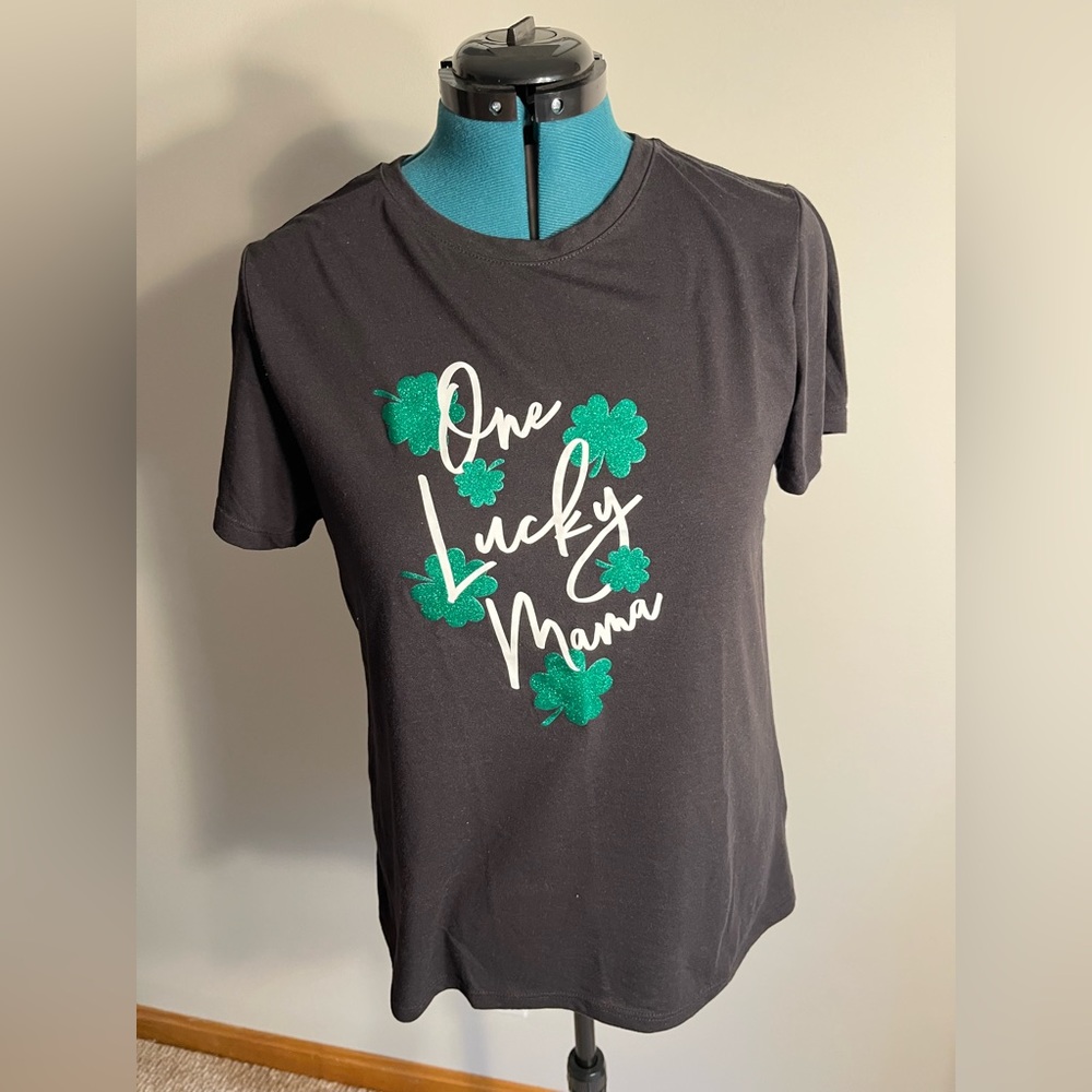 One Lucky Mom t-shirt